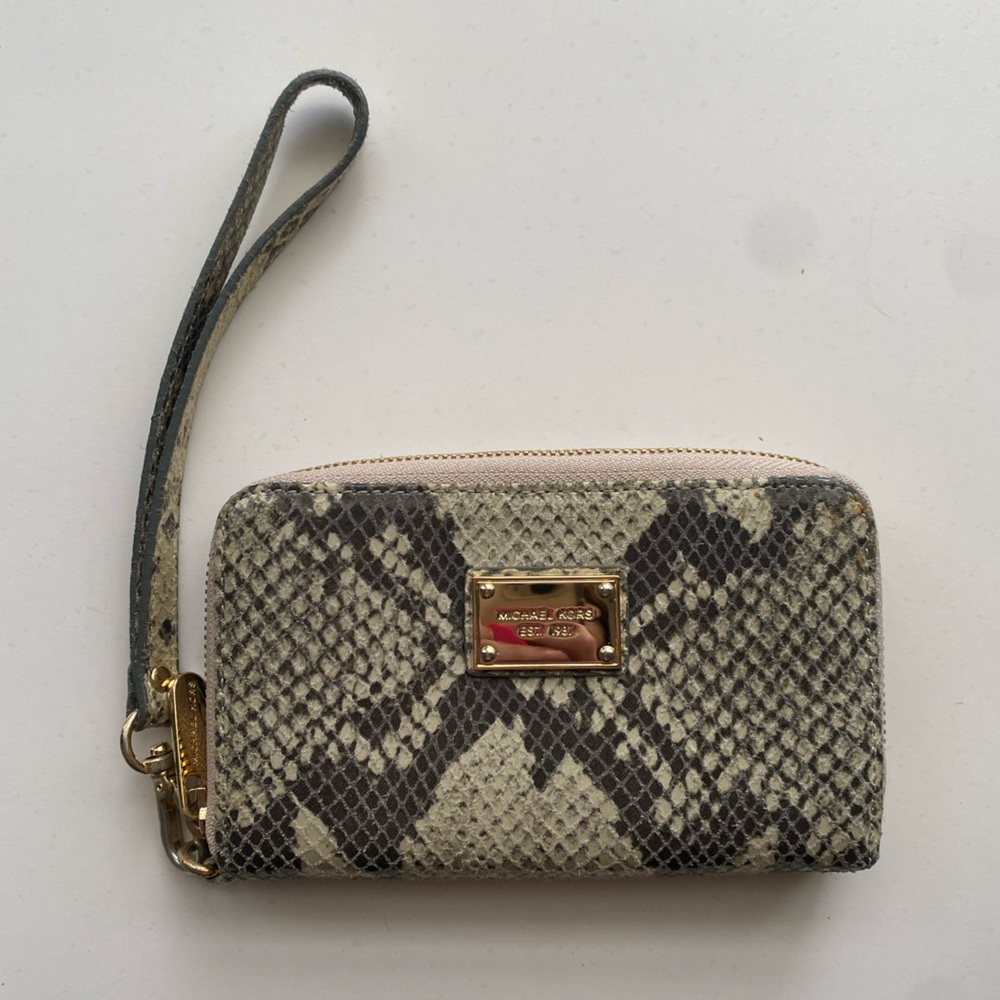 Michael Kors Snakeskin Wristlet Wallet